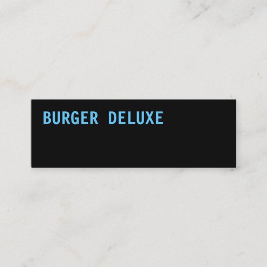 Carte De Visite Mini BOLD Burger Bleu (Devant)