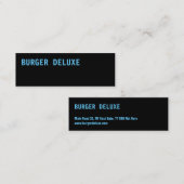 Carte De Visite Mini BOLD Burger Bleu (Devant / Derrière)
