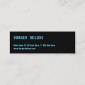 Carte De Visite Mini BOLD Burger Bleu (Dos)