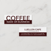 Carte De Visite Mini bold COFFEE couleur personnalisable (Devant / Derrière)