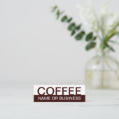 Carte De Visite Mini bold COFFEE couleur personnalisable (Debout devant)