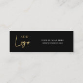 Carte De Visite Mini Bon de boisson Black & Gold pour l'événement profe (Dos)