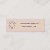 Carte De Visite Mini Bon de boisson du logo de la société rose | Événem (Dos)