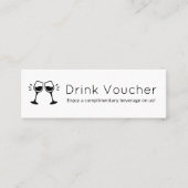 Carte De Visite Mini Bon de boisson du logo de l'entreprise | Événement (Devant)