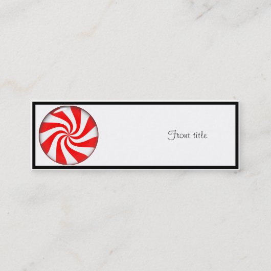 Carte De Visite Mini Bonbons à la menthe poivrée (Devant)