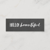 Carte De Visite Mini Bonjour ! Beau Chalkboard (Devant)