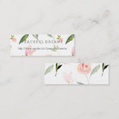 Carte De Visite Mini Bonjour belle aquarelle florale (Devant / Derrière)