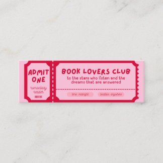 CARTE DE VISITE MINI BOOK LOVERS CLUB - ❤️ SIGNET