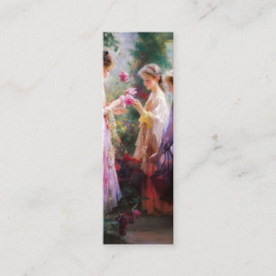 Carte De Visite Mini BookmTrois filles jouant dans un jardin