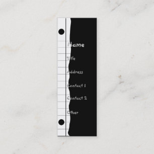 Carte De Visite Mini Bord de carnet