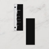 Carte De Visite Mini Bord de carnet (Devant / Derrière)