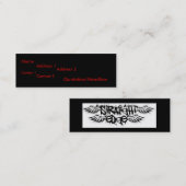 Carte De Visite Mini Bord droit (Devant / Derrière)