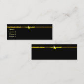 Carte De Visite Mini Bordure jaune (Devant / Derrière)