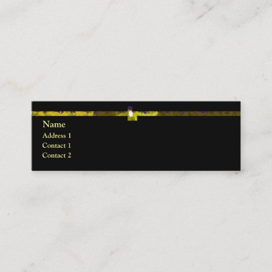 Carte De Visite Mini Bordure jaune (Devant)