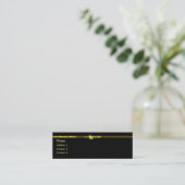 Carte De Visite Mini Bordure jaune (Debout devant)