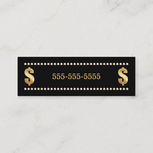 Carte De Visite Mini Boss Bling VIP (Dos)