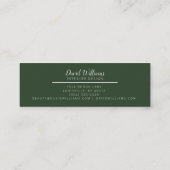 Carte De Visite Mini Botanique feuilles vert aquarelle (Dos)