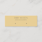 Carte De Visite Mini Boucles d'oreilles minimes simples ocre jaune (Devant)