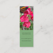 Carte De Visite Mini Bougainvilliers avec papillon monarque (Dos)