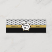 Carte De Visite Mini Bougie d'abeille de miel moderne (Devant)