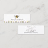 Carte De Visite Mini Bougie Maker Gold Bee Honeycomb (Devant / Derrière)