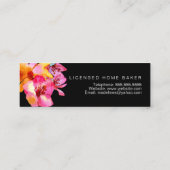 Carte De Visite Mini boulangerie Baker Cake Décorateur Whisk Floral (Dos)