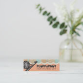 Carte De Visite Mini Boule chic minable de crochet de tricot de plaid (Debout devant)