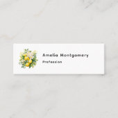 Carte De Visite Mini Bouquet de citrons aux fleurs blanches (Devant)