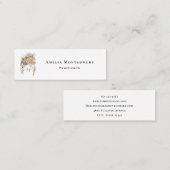 Carte De Visite Mini Bouquet de fleurs Boho et Dreamcatcher (Devant / Derrière)