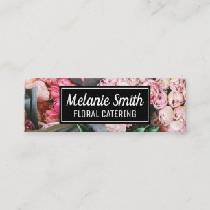 Carte De Visite Mini Bouquet élégant de fleurs Ploriste
