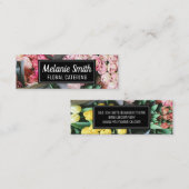 Carte De Visite Mini Bouquet élégant de fleurs | Ploriste (Devant / Derrière)