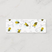Carte De Visite Mini Bourdon Volant Jaune Noir Abeille Bourdon (Dos)