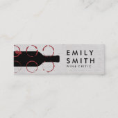 Carte De Visite Mini Bouteille de vin et rideaux (Devant)