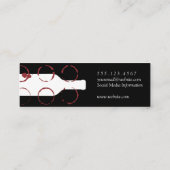 Carte De Visite Mini Bouteille de vin et rideaux (Dos)