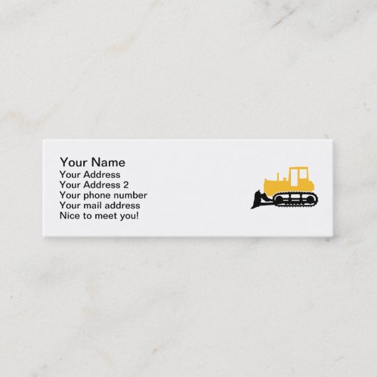 Carte De Visite Mini Bouteur (Devant)