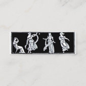 Carte De Visite Mini BOUTIQUE DE MODE ANTIQUE Noir Blanc Hot Rose (Dos)