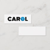 Carte De Visite Mini Bouton Carol (Devant / Derrière)
