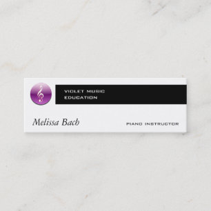 Carte De Visite Mini Bouton violet de clef triple