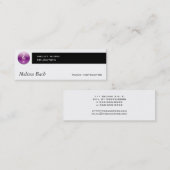 Carte De Visite Mini Bouton violet de clef triple (Devant / Derrière)