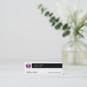 Carte De Visite Mini Bouton violet de clef triple (Debout devant)