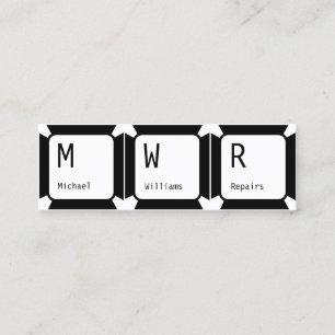 Carte De Visite Mini Boutons clavier