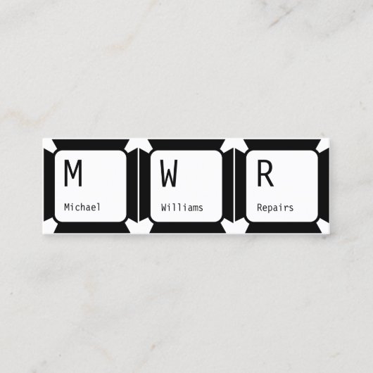 Carte De Visite Mini Boutons clavier (Devant)