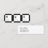 Carte De Visite Mini Boutons clavier (Devant / Derrière)