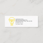 Carte De Visite Mini Boutons d'extension d'alimentation jaune Électrici (Dos)