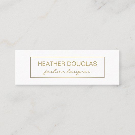 Carte De Visite Mini Brillant noir or (Devant)