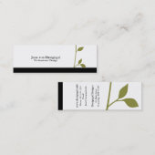 Carte De Visite Mini Brindille et feuille (Devant / Derrière)