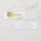 Carte De Visite Mini Brise-pinceau en or chic (Devant / Derrière)