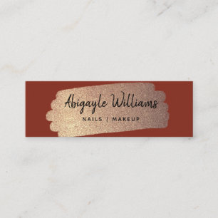 Carte De Visite Mini Brosse d'or moderne en terre cuite