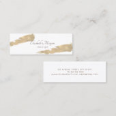 Carte De Visite Mini Brosse d'or moderne professionnelle élégant (Devant / Derrière)