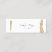 Carte De Visite Mini Brosse dorée moderne professionnelle (Devant)